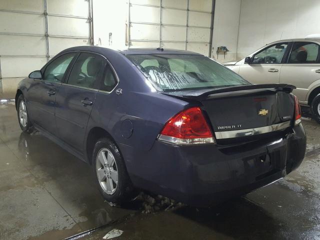 2G1WT57K191129753 - 2009 CHEVROLET IMPALA 1LT BLUE photo 3