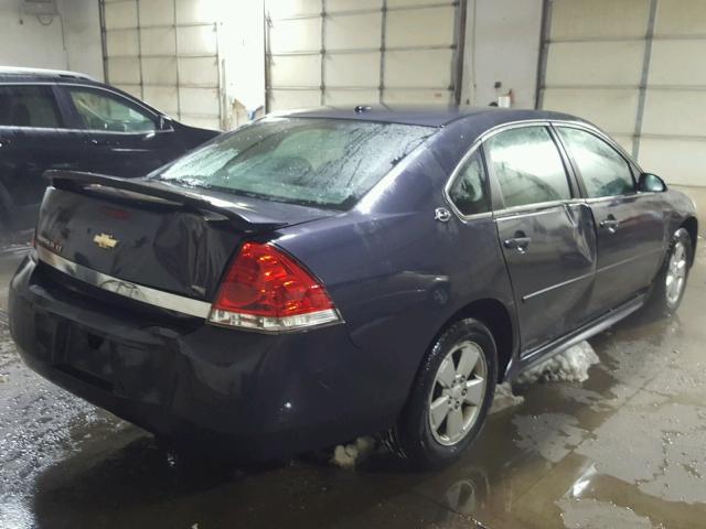 2G1WT57K191129753 - 2009 CHEVROLET IMPALA 1LT BLUE photo 4