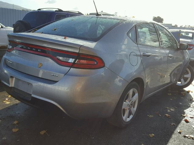 1C3CDFBB5FD344528 - 2015 DODGE DART SXT GRAY photo 4