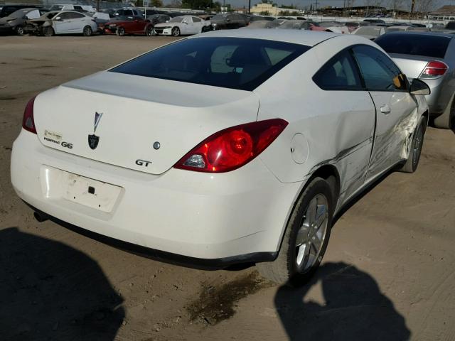 1G2ZH17N884190548 - 2008 PONTIAC G6 GT WHITE photo 4