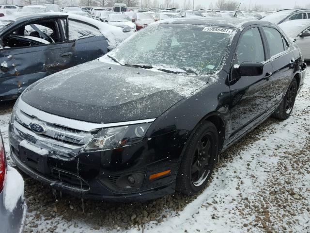 3FAHP0HA2BR133962 - 2011 FORD FUSION SE BLACK photo 2