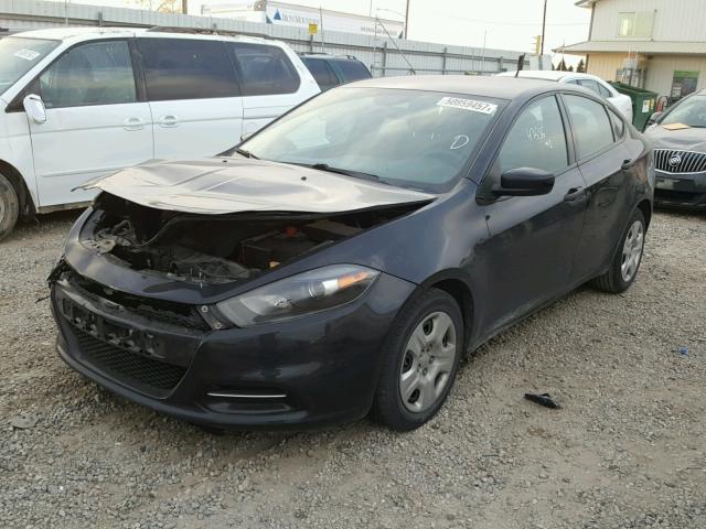 1C3CDFAA2DD197395 - 2013 DODGE DART SE BLACK photo 2