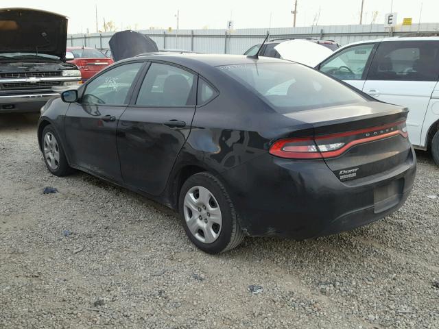 1C3CDFAA2DD197395 - 2013 DODGE DART SE BLACK photo 3