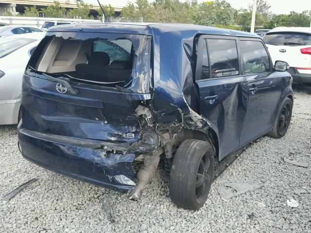 JTLKE50E681032142 - 2008 TOYOTA SCION XB BLUE photo 4