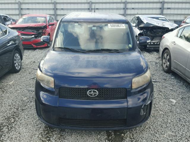 JTLKE50E681032142 - 2008 TOYOTA SCION XB BLUE photo 9