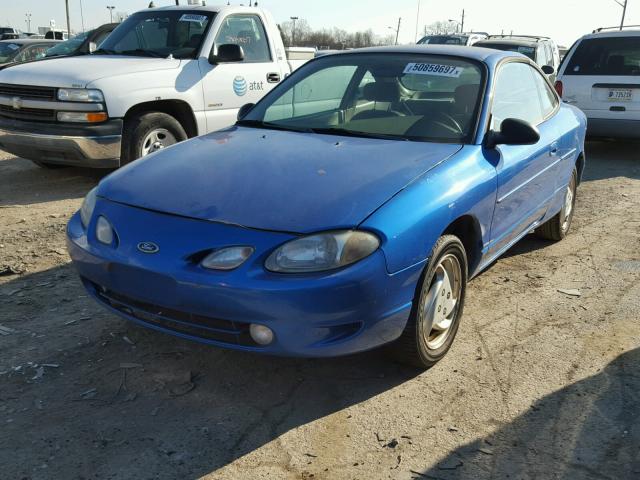 3FAFP11372R147672 - 2002 FORD ESCORT ZX2 BLUE photo 2