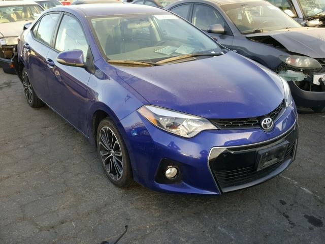 5YFBURHEXEP039242 - 2014 TOYOTA COROLLA L BLUE photo 1