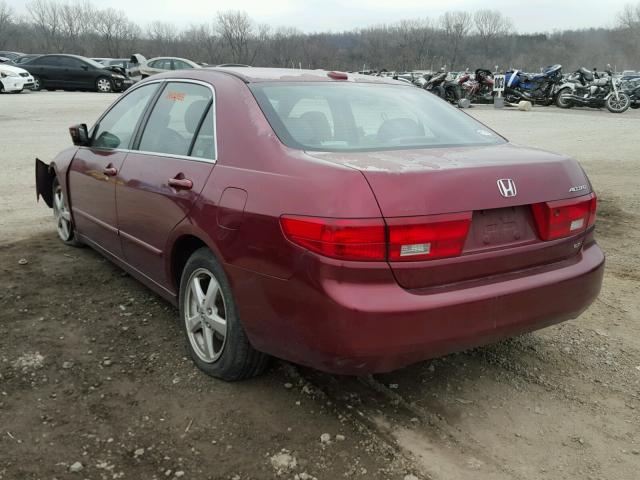 1HGCM56815A074638 - 2005 HONDA ACCORD EX MAROON photo 3