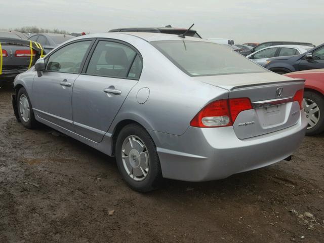 JHMFA36249S012461 - 2009 HONDA CIVIC HYBR SILVER photo 3