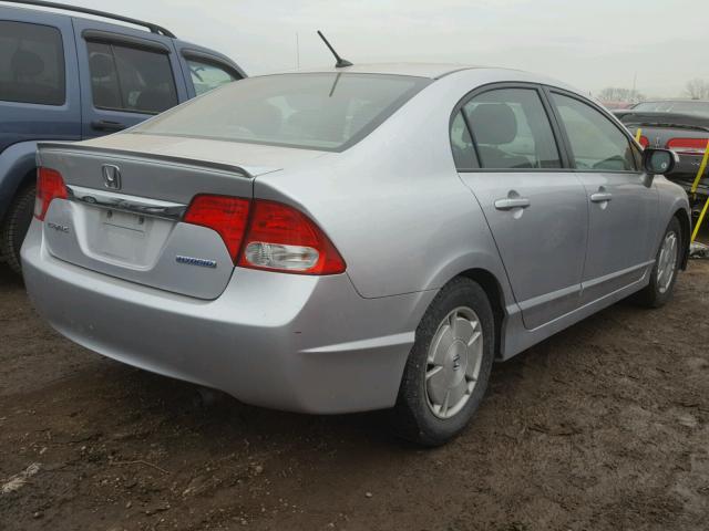 JHMFA36249S012461 - 2009 HONDA CIVIC HYBR SILVER photo 4