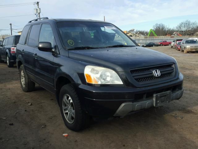 2HKYF18504H623604 - 2004 HONDA PILOT EXL BLACK photo 1