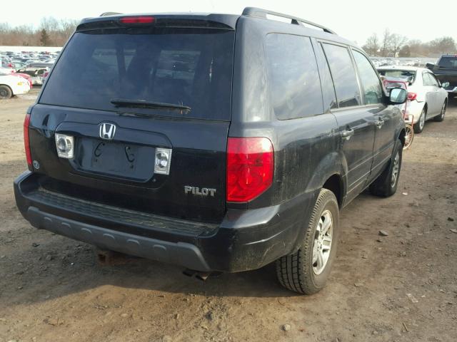 2HKYF18504H623604 - 2004 HONDA PILOT EXL BLACK photo 4