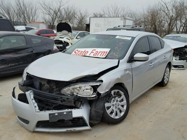 1N4AB7AP9DN906102 - 2013 NISSAN SENTRA S SILVER photo 2