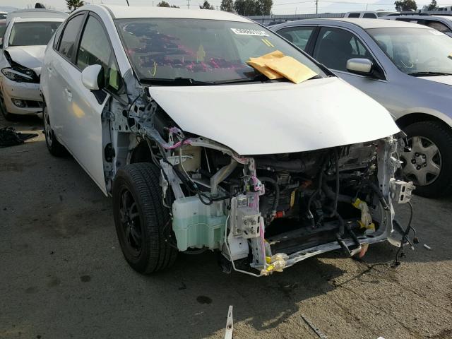 JTDKN3DU5C5402452 - 2012 TOYOTA PRIUS WHITE photo 1