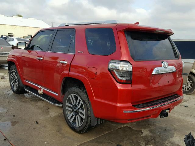 JTEBU5JR6G5376380 - 2016 TOYOTA 4RUNNER SR RED photo 3