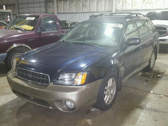 4S3BH675X47605047 - 2004 SUBARU LEGACY OUT BLUE photo 2