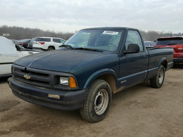 1GCCS1442TK171058 - 1996 CHEVROLET S TRUCK S1 GREEN photo 2