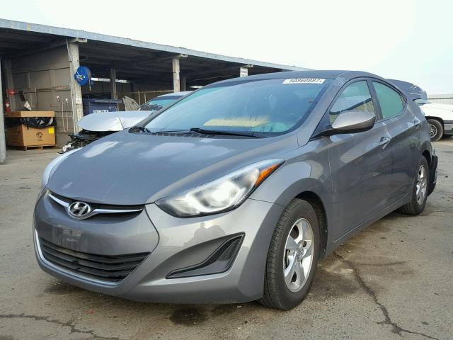 5NPDH4AE1EH503610 - 2014 HYUNDAI ELANTRA SE GRAY photo 2