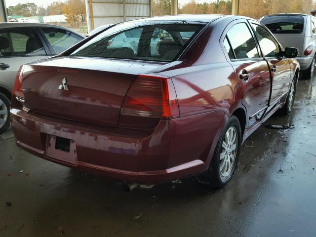 4A3AB36F26E011571 - 2006 MITSUBISHI GALANT ES RED photo 4