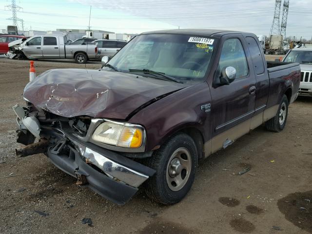 1FTRX17W9YNC03583 - 2000 FORD F150 BURGUNDY photo 2