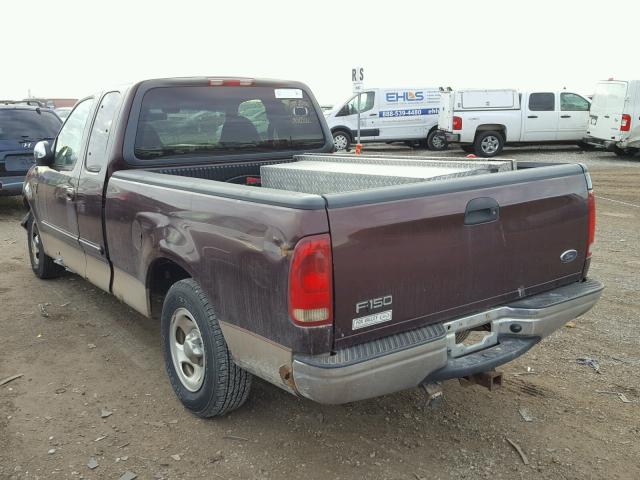 1FTRX17W9YNC03583 - 2000 FORD F150 BURGUNDY photo 3