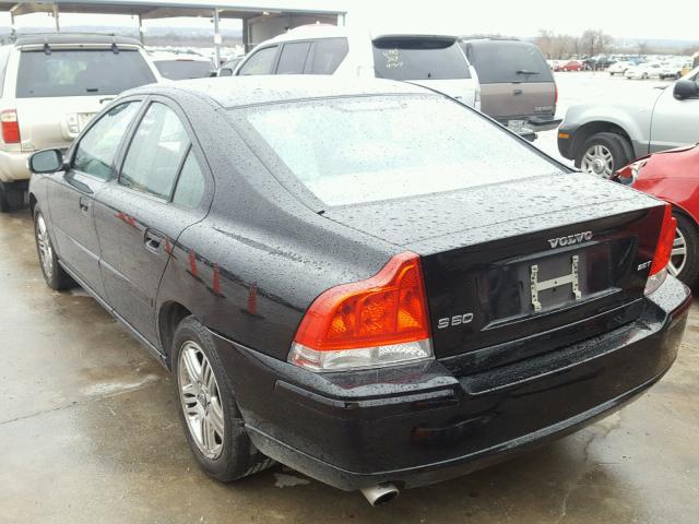 YV1RS592082677305 - 2008 VOLVO S60 2.5T BLACK photo 3