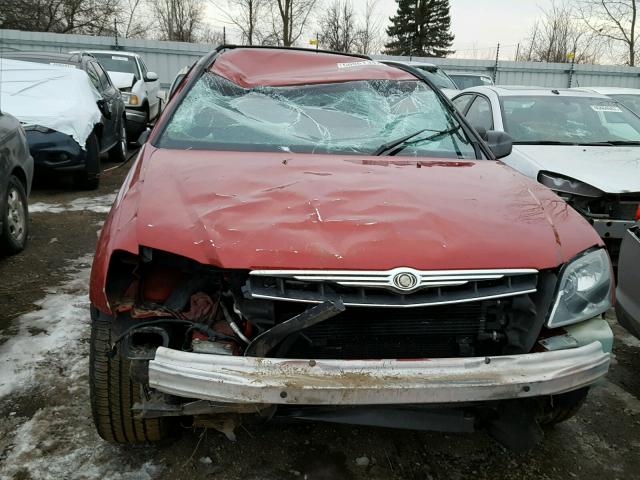 2C8GM68474R558757 - 2004 CHRYSLER PACIFICA RED photo 9