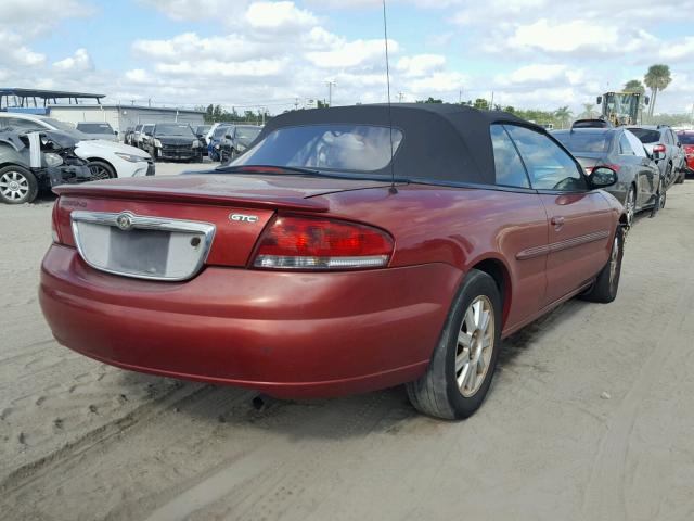 1C3EL75R96N131117 - 2006 CHRYSLER SEBRING GT RED photo 4