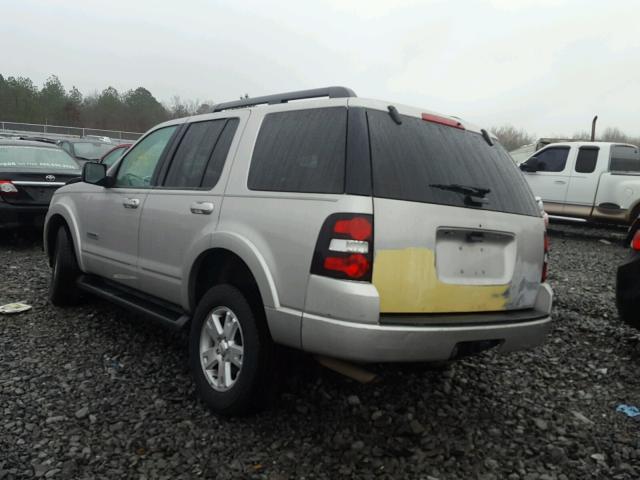 1FMEU63E87UA91456 - 2007 FORD EXPLORER X SILVER photo 3