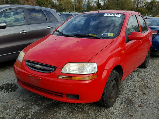 KL1TJ52684B270376 - 2004 CHEVROLET AVEO LS RED photo 2