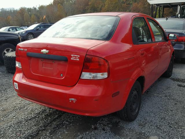 KL1TJ52684B270376 - 2004 CHEVROLET AVEO LS RED photo 4