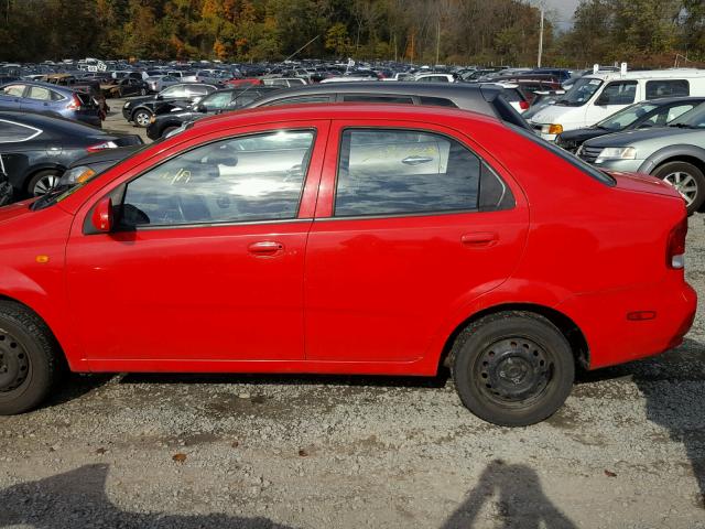 KL1TJ52684B270376 - 2004 CHEVROLET AVEO LS RED photo 9