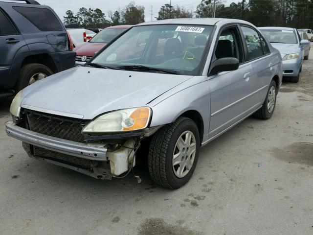 2HGES15563H513023 - 2003 HONDA CIVIC LX SILVER photo 2