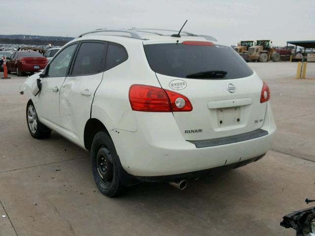 JN8AS58V29W167907 - 2009 NISSAN ROGUE S WHITE photo 3