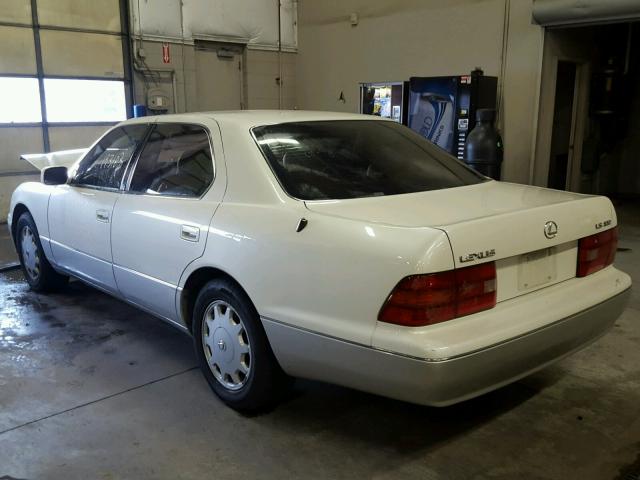 JT8BH28F9V0075503 - 1997 LEXUS LS 400 WHITE photo 3