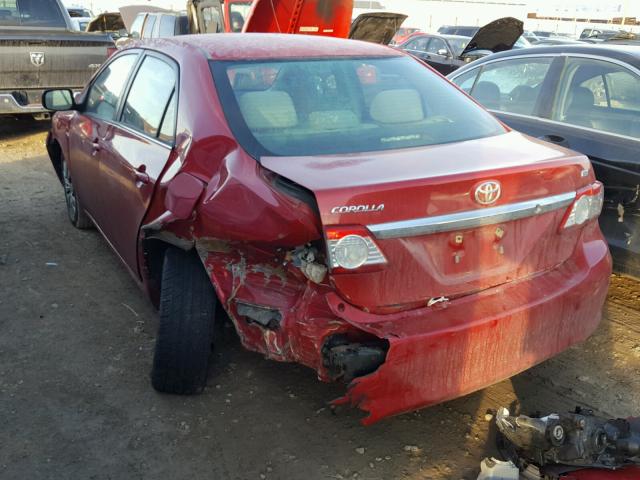 2T1BU4EE5DC956773 - 2013 TOYOTA COROLLA BA RED photo 3