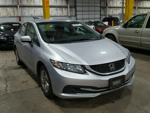 19XFB2F52EE237719 - 2014 HONDA CIVIC LX SILVER photo 1