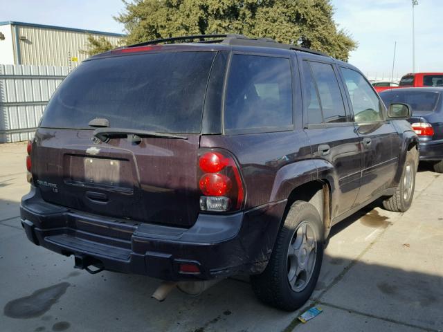 1GNDS13S282200948 - 2008 CHEVROLET TRAILBLAZE MAROON photo 4