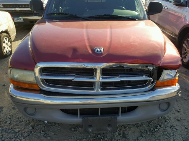 1B7GL22XXWS721287 - 1998 DODGE DAKOTA RED photo 7