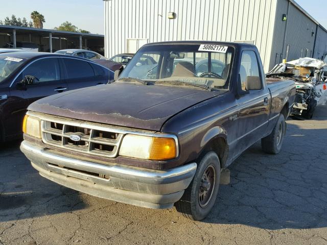 1FTCR10A1RUD51524 - 1994 FORD RANGER PURPLE photo 2