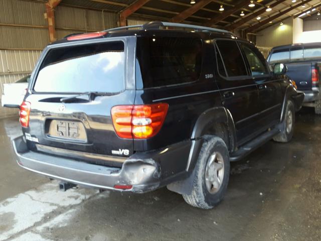 5TDZT34A63S200398 - 2003 TOYOTA SEQUOIA SR BLACK photo 4