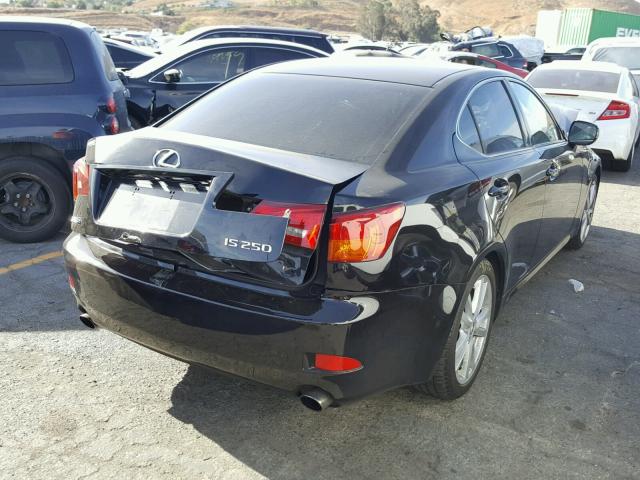 JTHBK262262008829 - 2006 LEXUS IS 250 BLACK photo 4