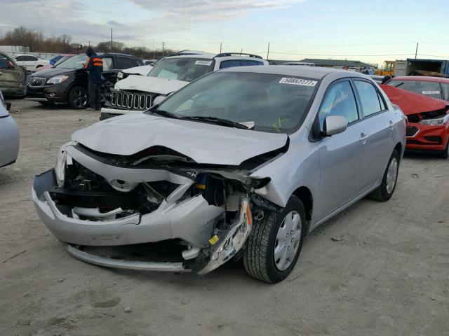 2T1BU4EE3BC560239 - 2011 TOYOTA COROLLA BA SILVER photo 2