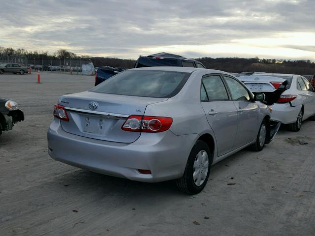 2T1BU4EE3BC560239 - 2011 TOYOTA COROLLA BA SILVER photo 4