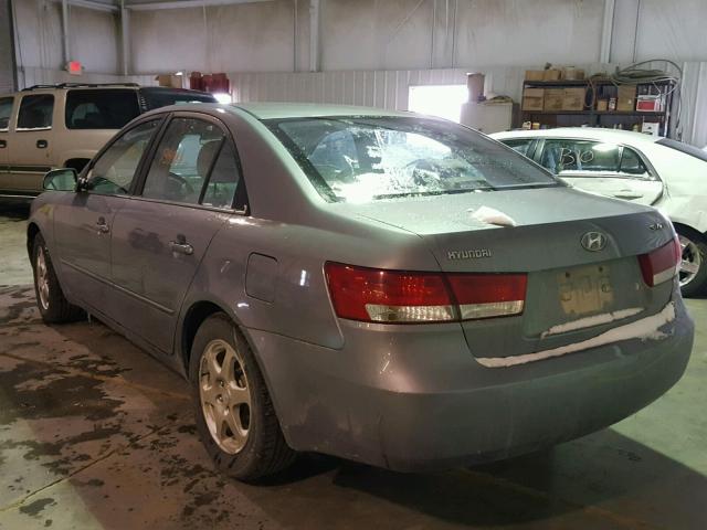 5NPEU46C96H090196 - 2006 HYUNDAI SONATA GLS SILVER photo 3