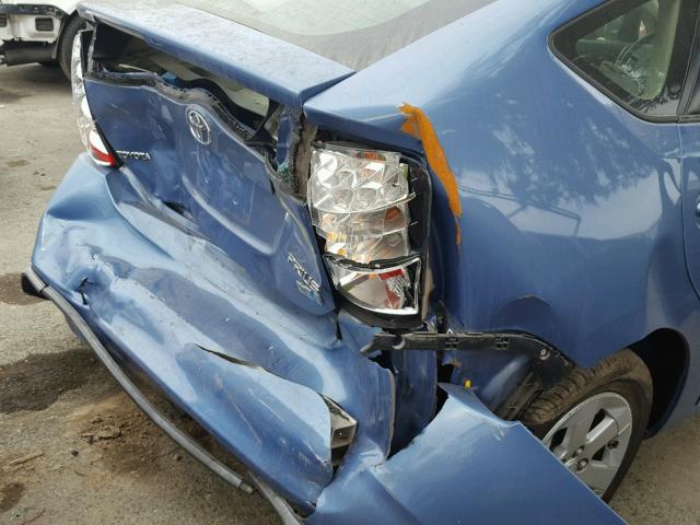 JTDKB20U087739051 - 2008 TOYOTA PRIUS BLUE photo 9