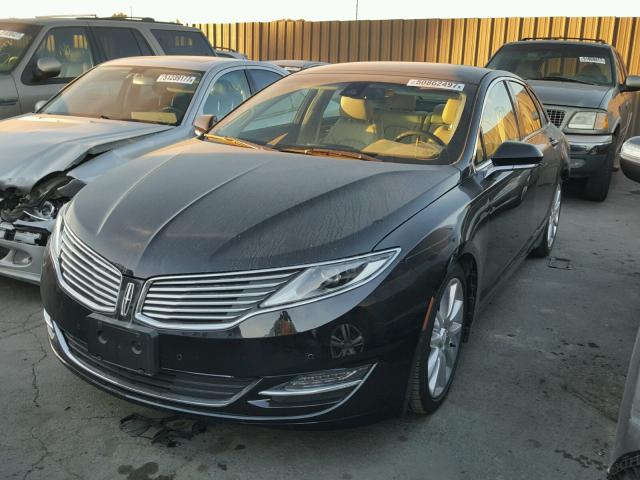 3LN6L2LU1GR604464 - 2016 LINCOLN MKZ HYBRID BLACK photo 2