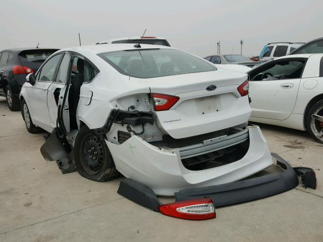 3FA6P0G75DR191791 - 2013 FORD FUSION S WHITE photo 3