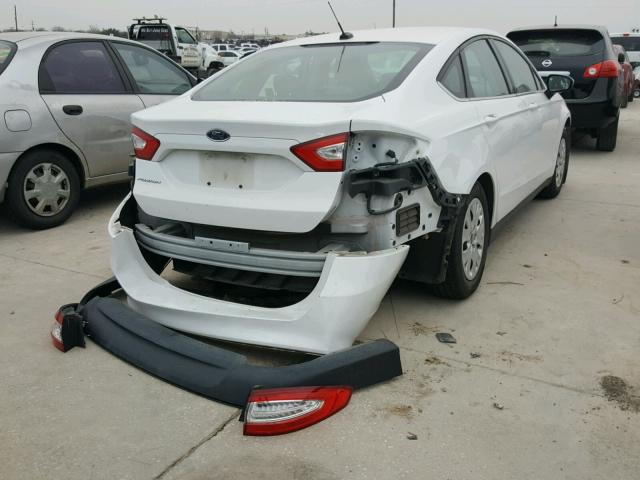 3FA6P0G75DR191791 - 2013 FORD FUSION S WHITE photo 4