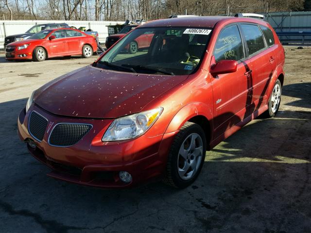 5Y2SL65897Z418676 - 2007 PONTIAC VIBE MAROON photo 2